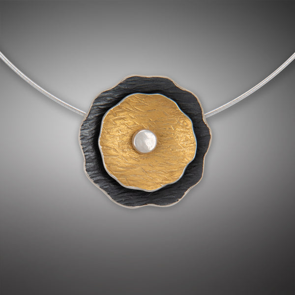 Double Poppy KB Pendant with Diamond